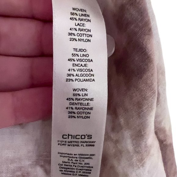 Women's Chico's Cardigan Tie Dye Lace Back Tie Dye Size‎ 2 - Picture 3 of 3